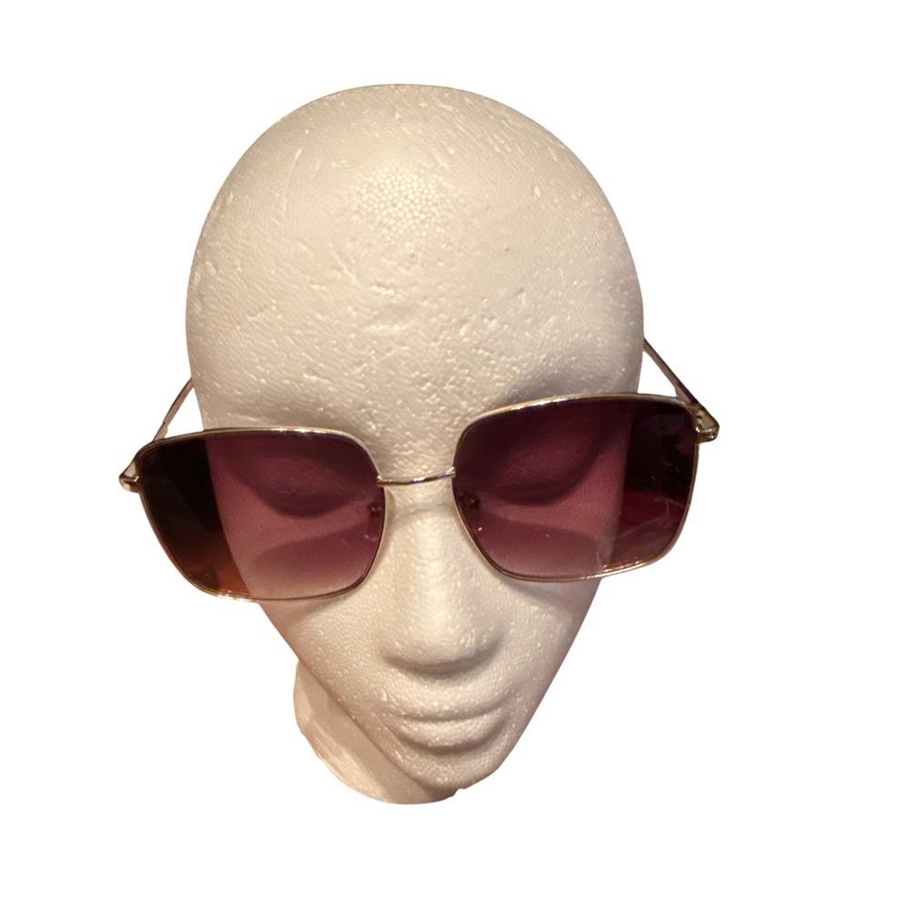 Tommy Hilfiger Cassie Gold Frame Square Sunglasses Women Designer Fashion - Picture 3 of 9